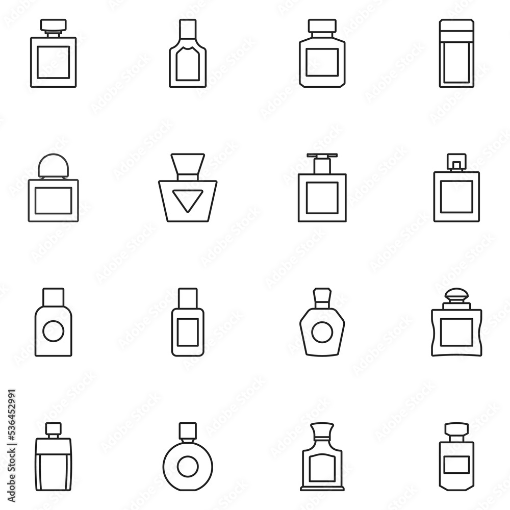 Perfume Line Icon Set Vector Perfume Line Icon Set Vector