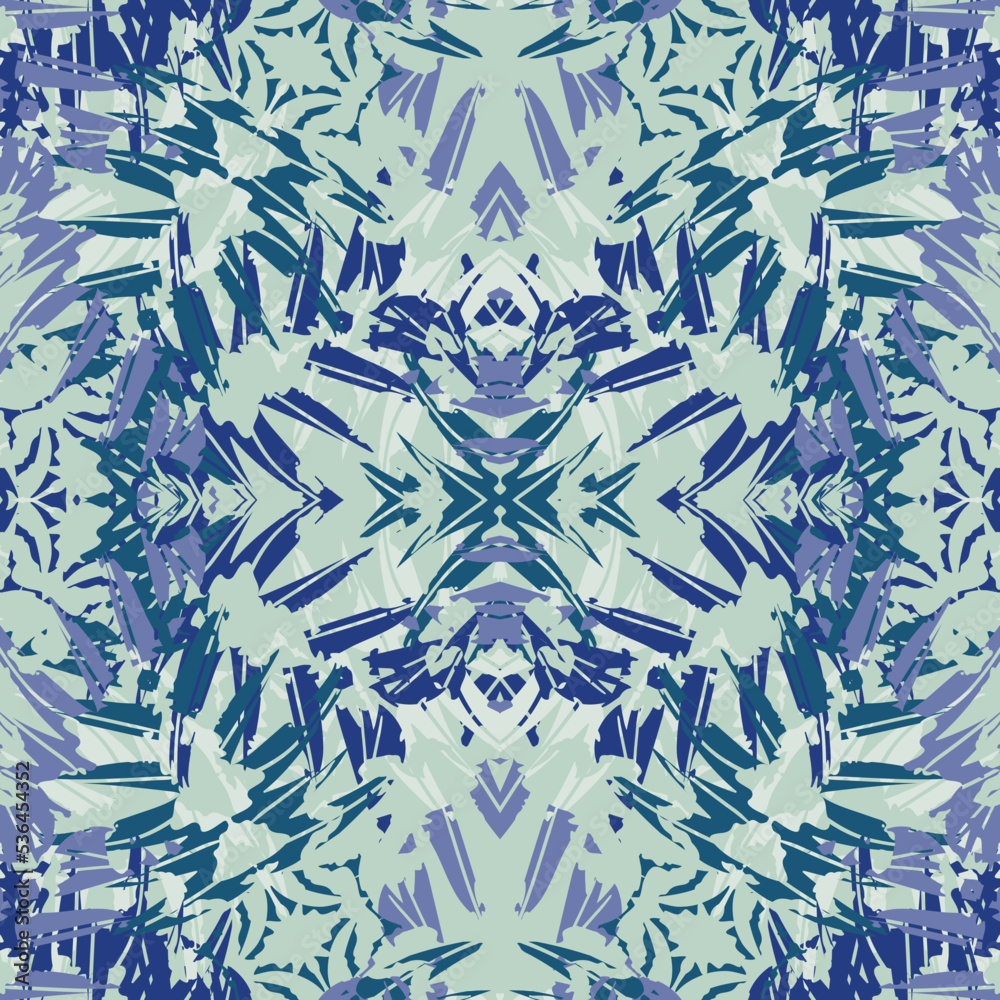 Seamless fractal pattern in vector format for printed fabrics or any other purposes. Every object is grouped base on color so the pattern is editable, tileable and easy to use. Seamless fractal pattern in vector format for printed fabrics or any other purposes. Every object is grouped base on color so the pattern is editable, tileable and easy to use.