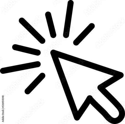 Click icon vector. Cursor sign on white background..eps