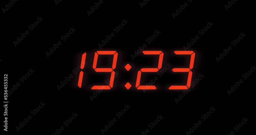 Simple 25 seconds digital alarm clock countdown timer. Red digits on black screen. Simple 25 seconds digital alarm clock countdown timer. Red digits on black screen.
