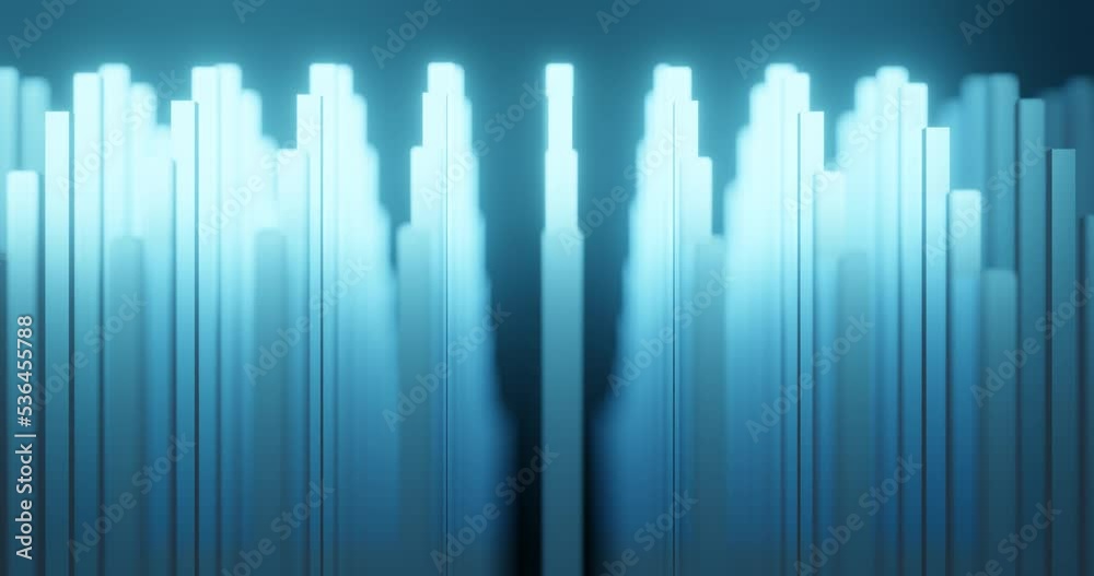 3d render with blue rectangles, soft focus 3d render with blue rectangles, soft focus