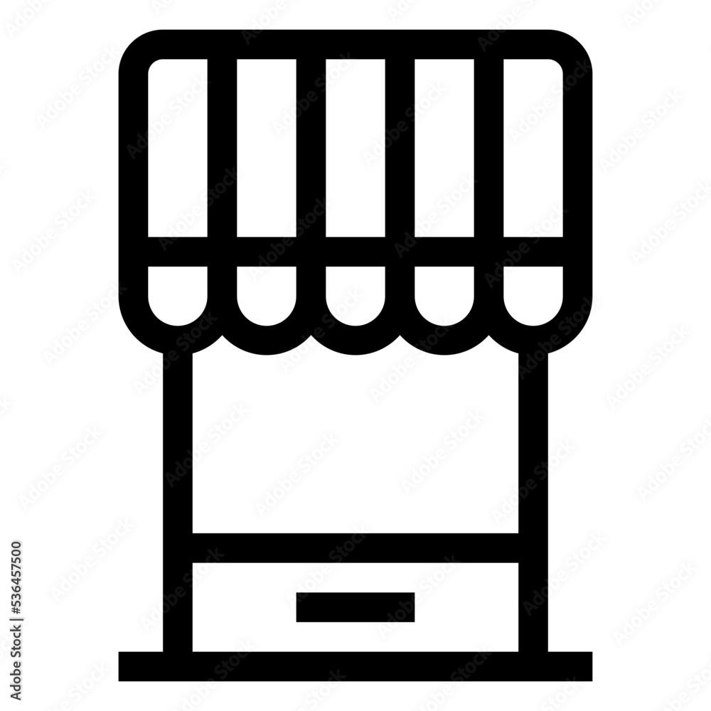Icon Online Shop With Style Outline Icon Online Shop With Style Outline
