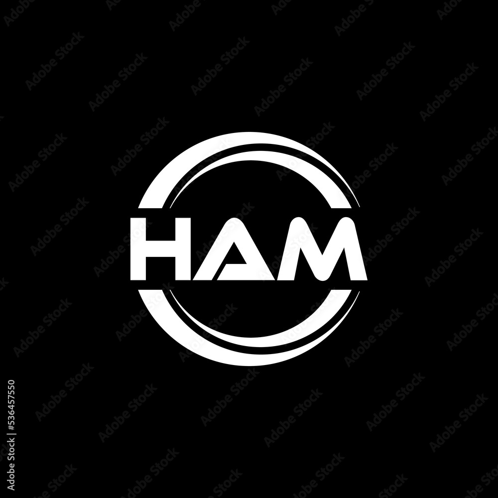 HAM letter logo design with black background in illustrator, vector logo modern alphabet font overlap style. calligraphy designs for logo, Poster, Invitation, etc. HAM letter logo design with black background in illustrator, vector logo modern alphabet font overlap style. calligraphy designs for logo, Poster, Invitation, etc.