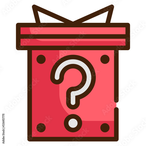 surprise box chest filled outline icon