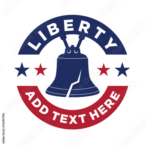 liberty bell logo vector photo