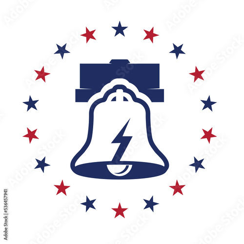 liberty bell logo vector