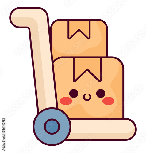 kawaii trolly box