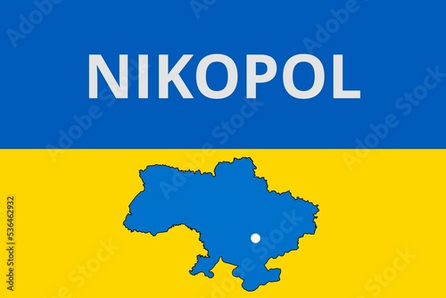 Nikopol: Illustration mit dem Namen der ukrainischen Stadt Nikopol photo