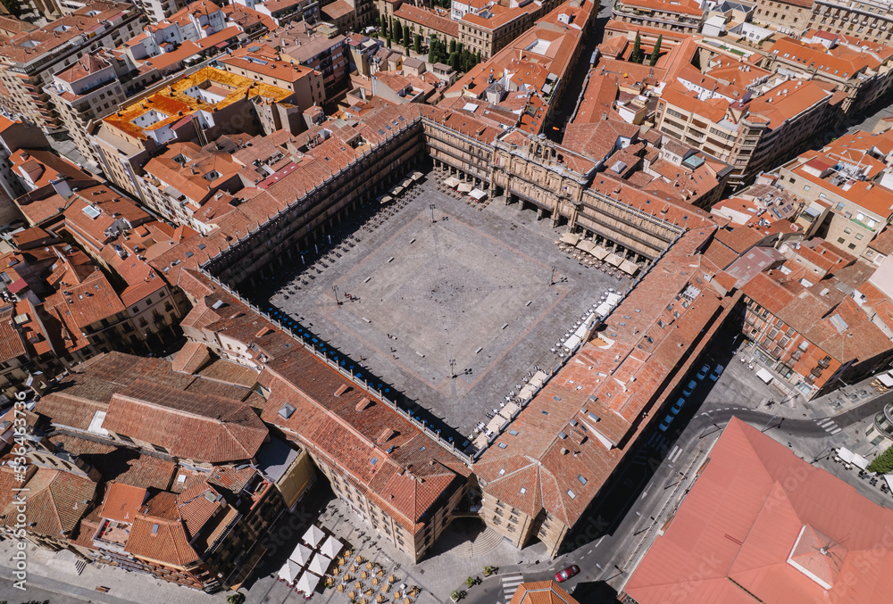 Aerial view of the Plaza Mayor 