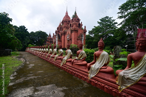 Beautiful Ancient Buddhist Temple on the death valcano hill in Buriram, THAILAND. photo