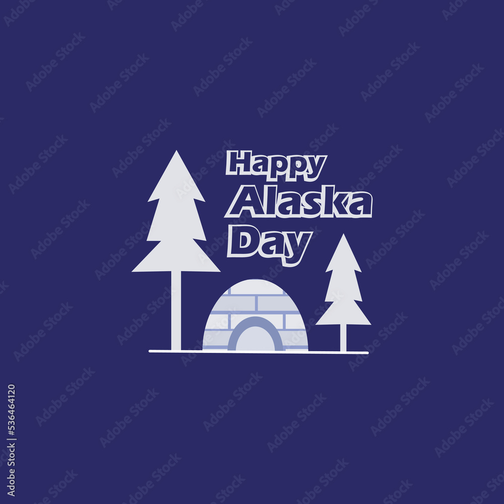Obraz premium alaska day logo or icon. the one that says