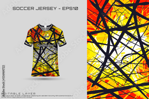 Sports jersey and t-shirt template sports jersey design vector. Sports design for football, racing, gaming jersey. Vector.