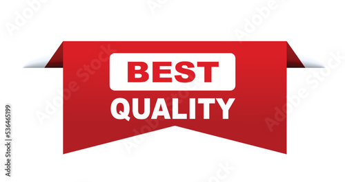 Best Quality vector illustration. Red vector banner Best Quality