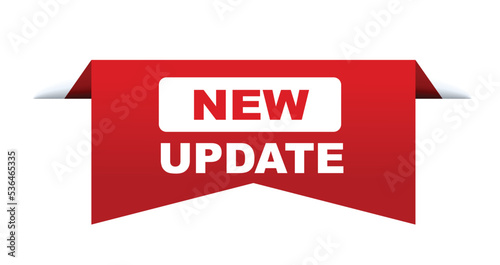 New Update vector illustration. Red vector banner New Update