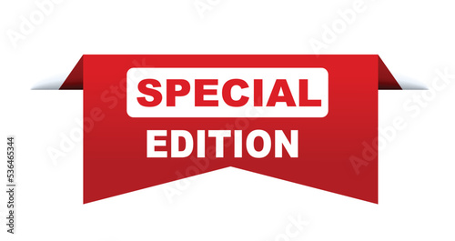Special Edition vector illustration. Red vector banner Special Edition. 