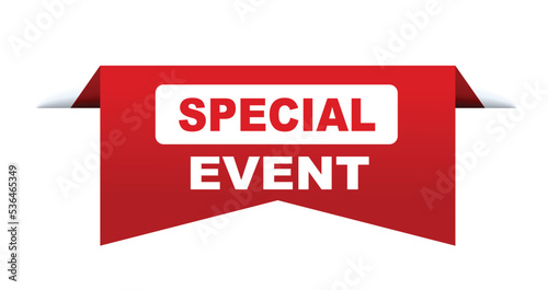 Special event vector illustration. Red vector banner special offer.