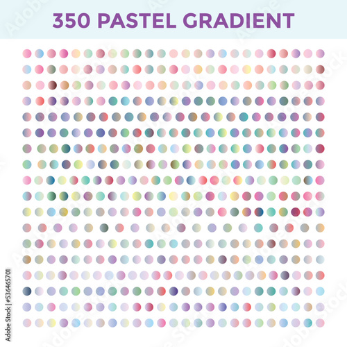 mega set of Pastel gradient color for apps, ui, ux, web design,banner, etc. Rounded trendy gradient set. pastel linear gradient color pack circles collection
