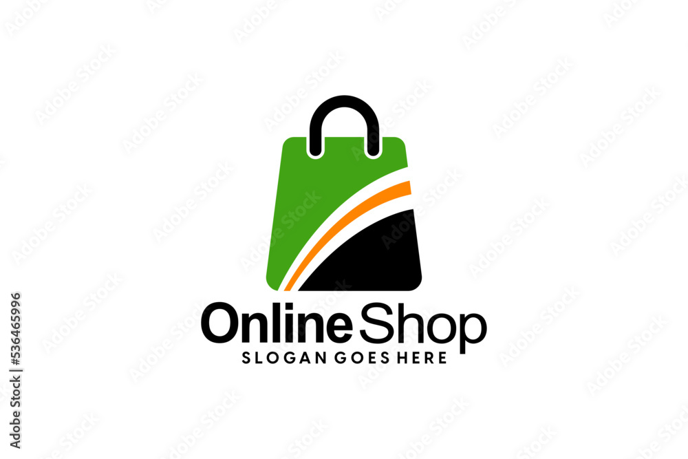 Fototapeta premium Supermarket logo template with shopping cart