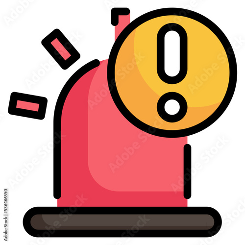 siren light circle exclamation icon