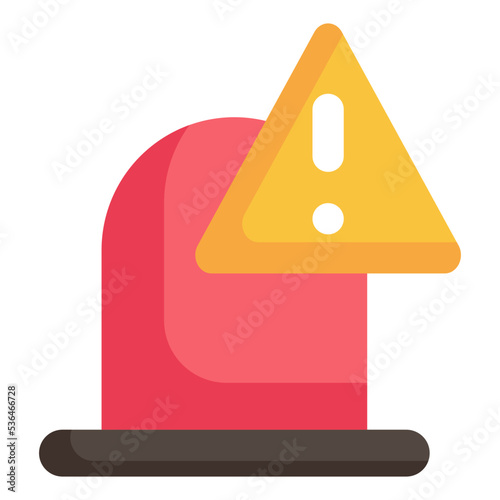 siren light exclamation triangle icon