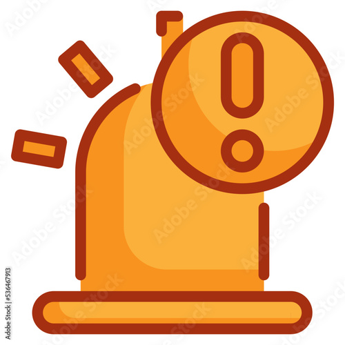 siren light circle exclamation icon