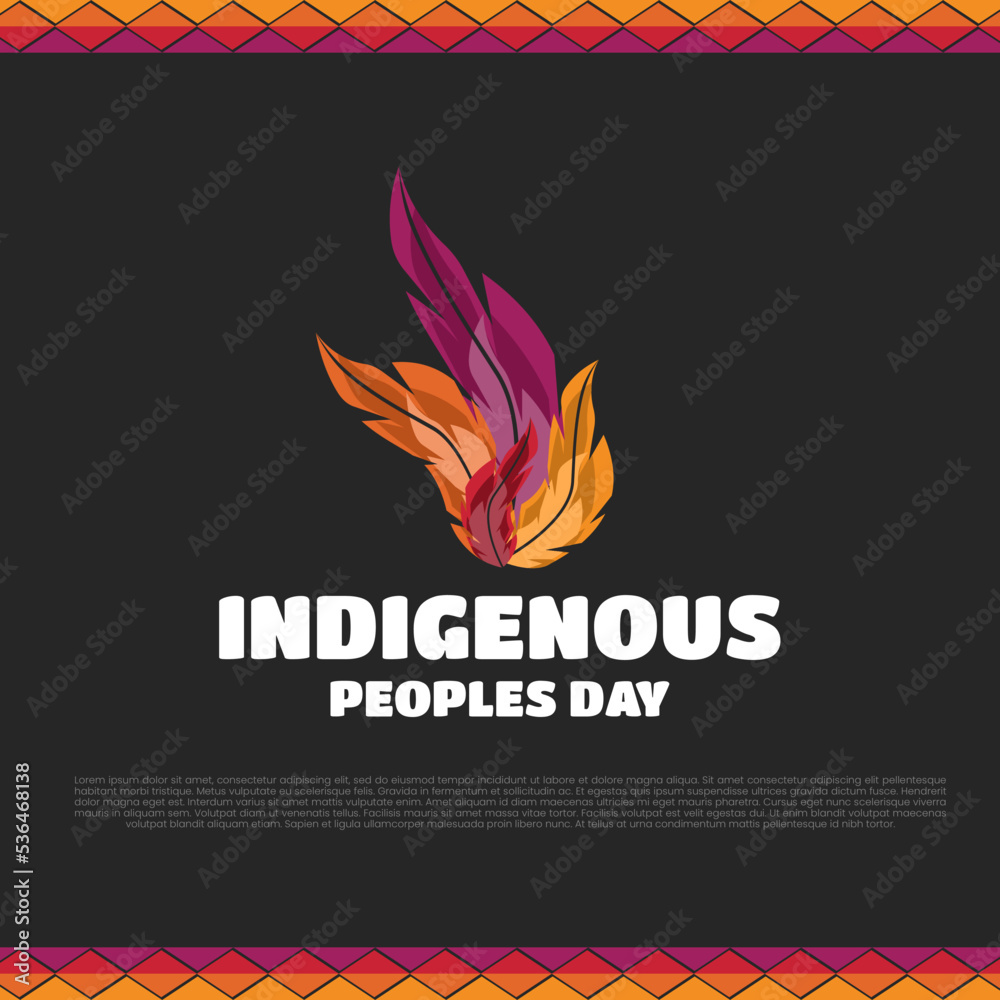 indigenous peoples day greeting social media Stock Vector | Adobe Stock