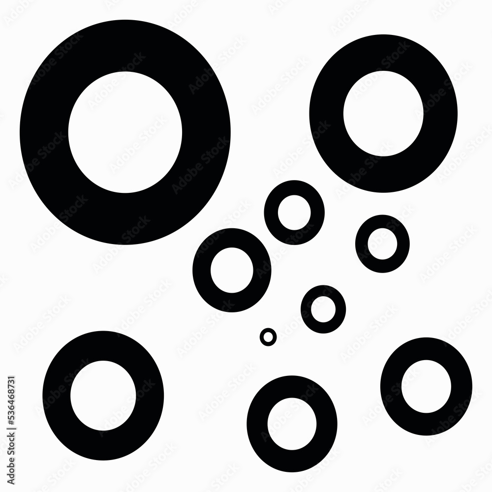 black and white circles frame circle logo banner ring element black and white circles frame circle logo banner ring element