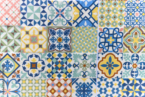 Small wall tiles with different patterns