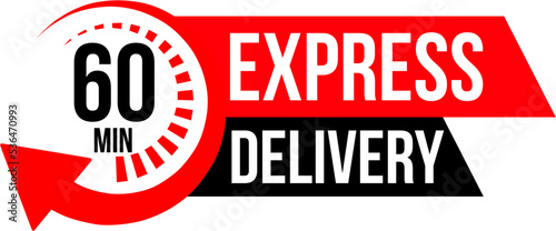 Express Delivery. Stopwatch. Vector illustration
