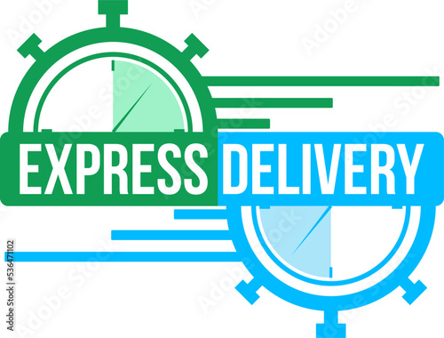 Express Delivery. Stopwatch. Vector illustration