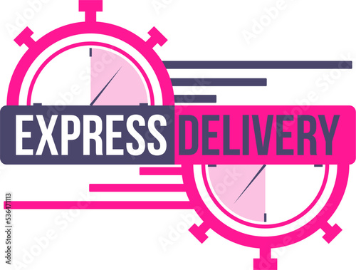 Express Delivery. Stopwatch. Vector illustration