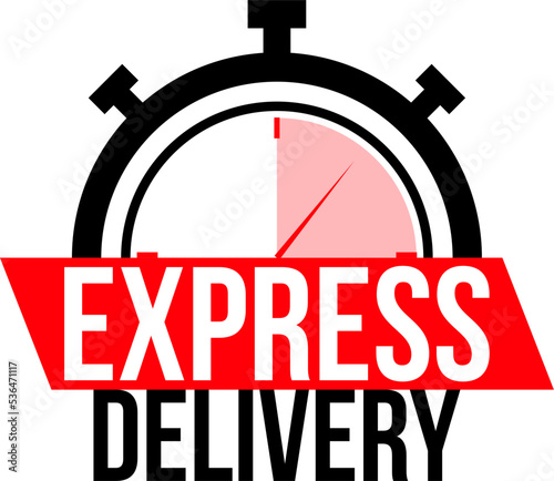 Express Delivery. Stopwatch. Vector illustration