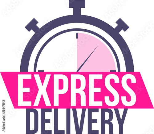 Express Delivery. Stopwatch. Vector illustration