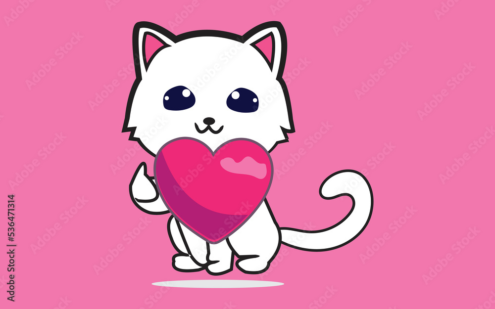 Fototapeta premium cat yawning sleepy cartoon vector