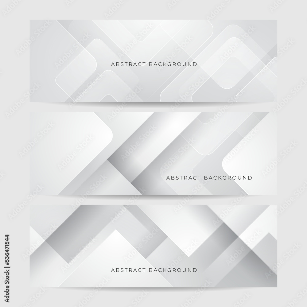 Fototapeta premium elegant abstract white banner background with shiny lines