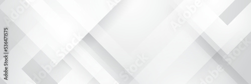 elegant abstract white banner background with shiny lines