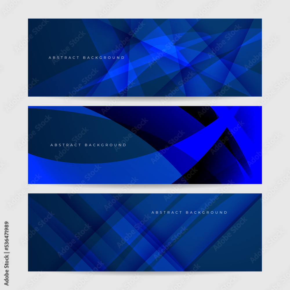Abstract blue geometric banner design background