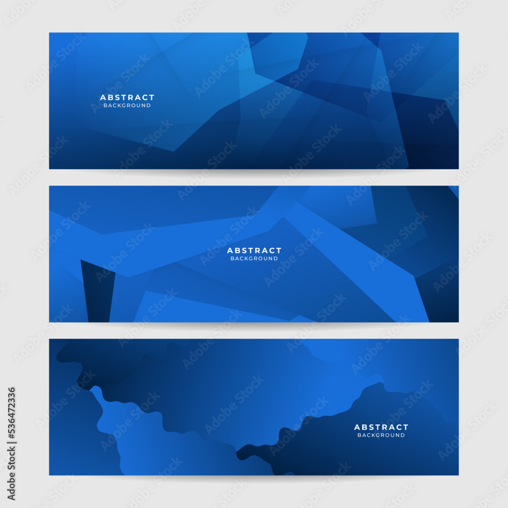 Modern blue abstract web banner background creative design