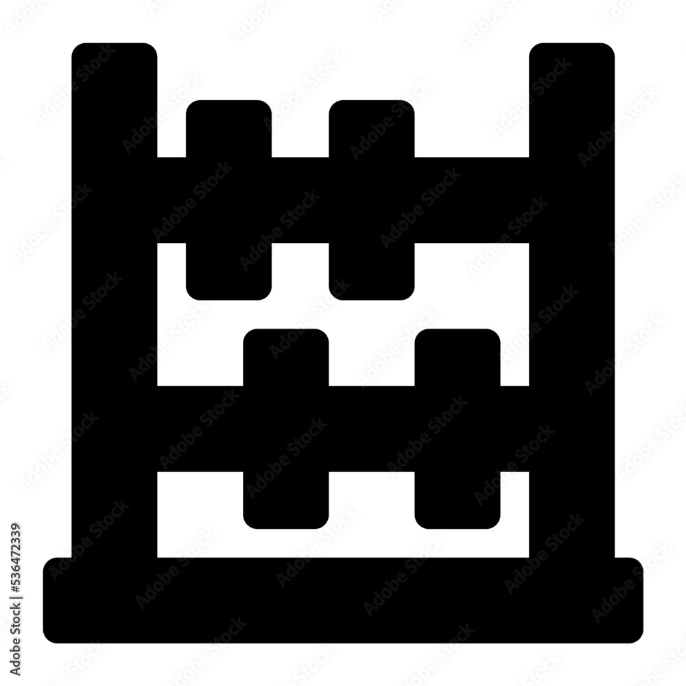 Obraz premium Abacus Flat Vector Icon