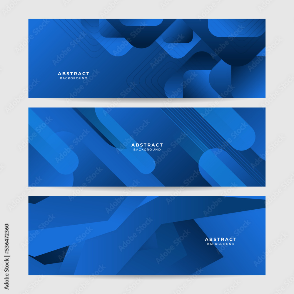 Fototapeta premium Modern blue abstract web banner background creative design