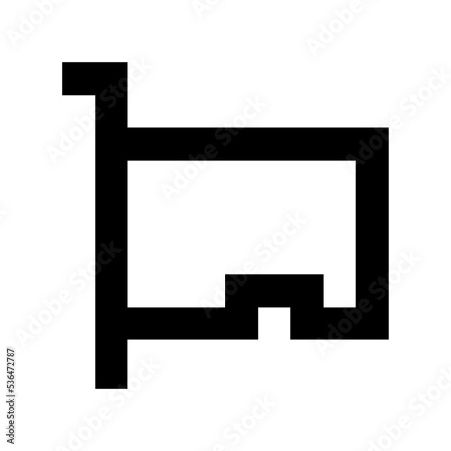 Lan Card Flat Vector Icon
