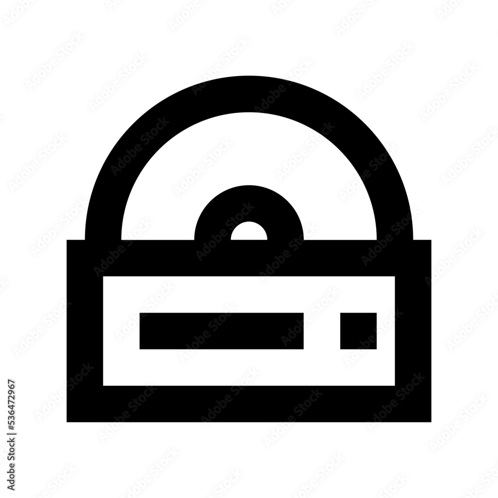 Cd Player Flat Vector Icon Cd Player Flat Vector Icon