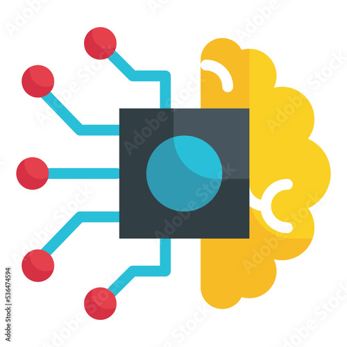 brain artificial intelligence technology icon