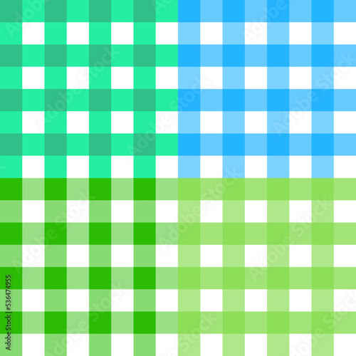 seamless plaid background Plaid fabric 4 colors For shirts, blankets, tablecloths, covers or other fashion items. Daily life and home textile printing