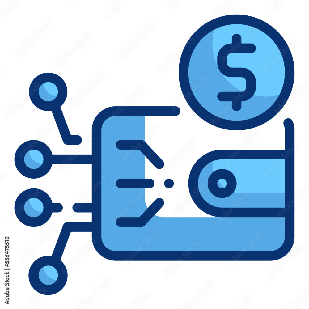 wallet digital artificial intelligence technology icon wallet digital artificial intelligence technology icon