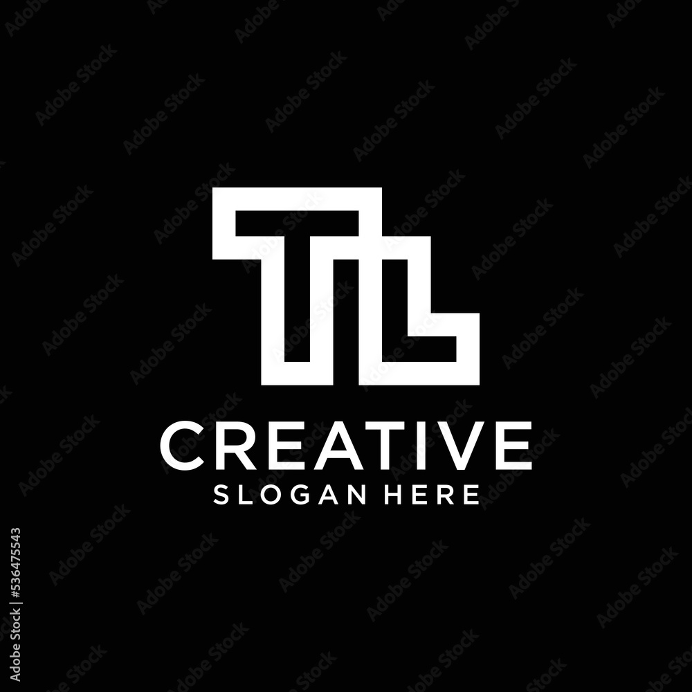 Initials letter T L Logo Design Template Initials letter T L Logo Design Template