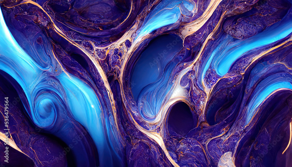 Abstract luxury purple marble background. Digital art marbling texture