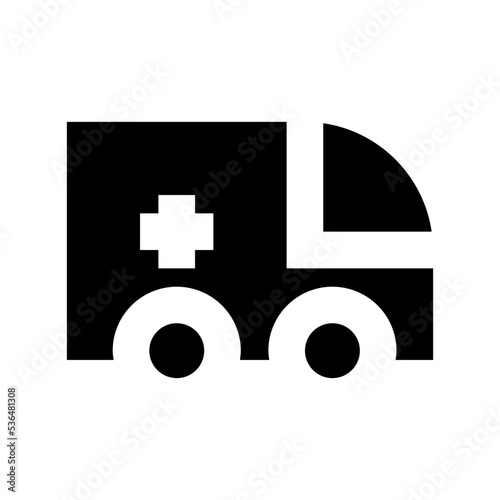 Ambulance Flat Vector Icon