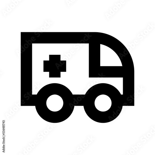 Ambulance Flat Vector Icon
