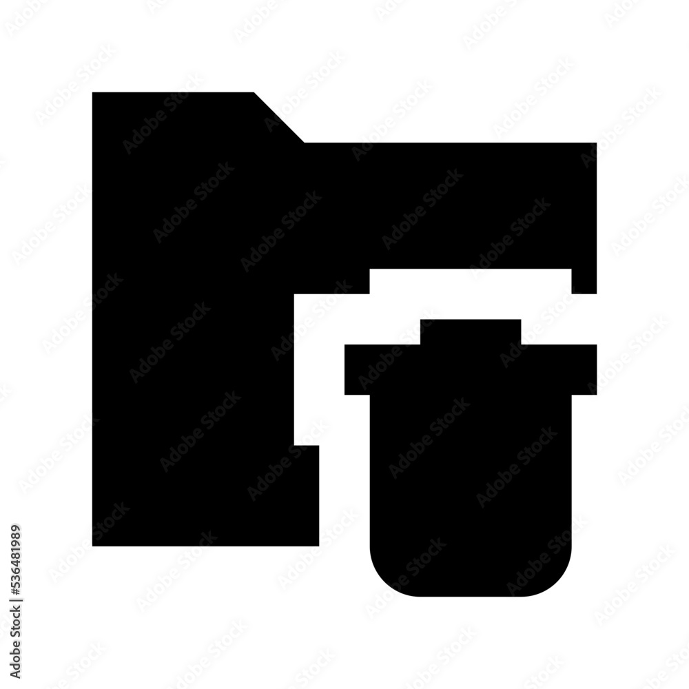 Delete Folder Flat Vector Icon Delete Folder Flat Vector Icon